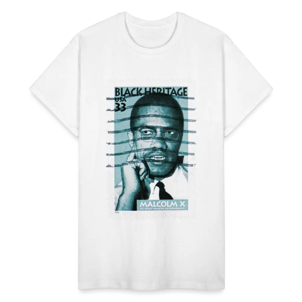 Malcolm X Black Heritage - white
