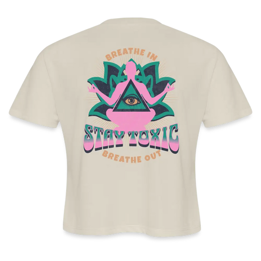 Stay Toxic Cropped T-Shirt - dust
