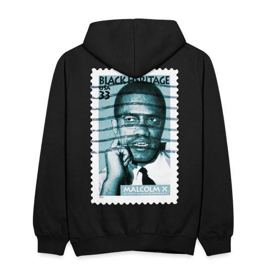 Malcolm X Postage Hoodie - black/asphalt